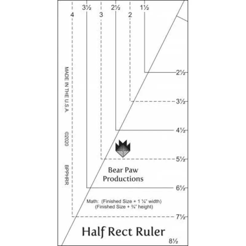 Notions – Half Rect Ruler – BPPHRR