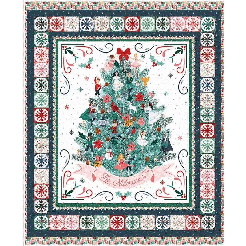 Nutcracker Tradition – Quilting Cotton Fabric Panel – Decorate the Tree Panel