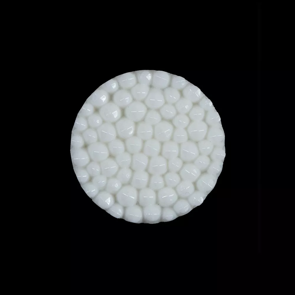 Off-White Beveled 3-Dimensional Dotted Shank-Back Button – 36L/23mm