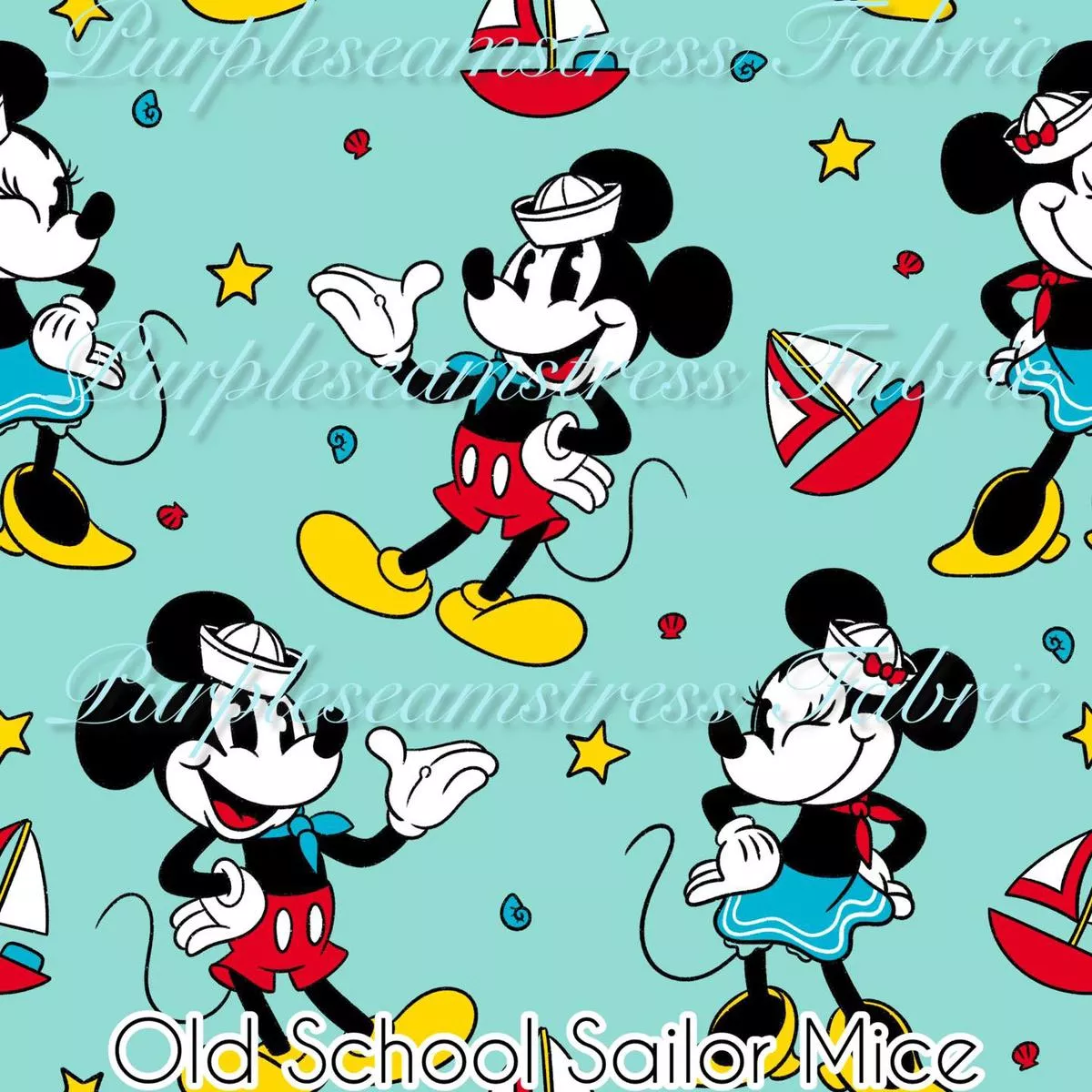 Old School Sailor MiceFabric