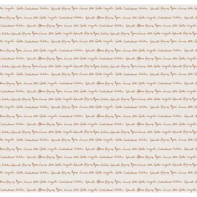 Olive Grove Script Ivory Fabric