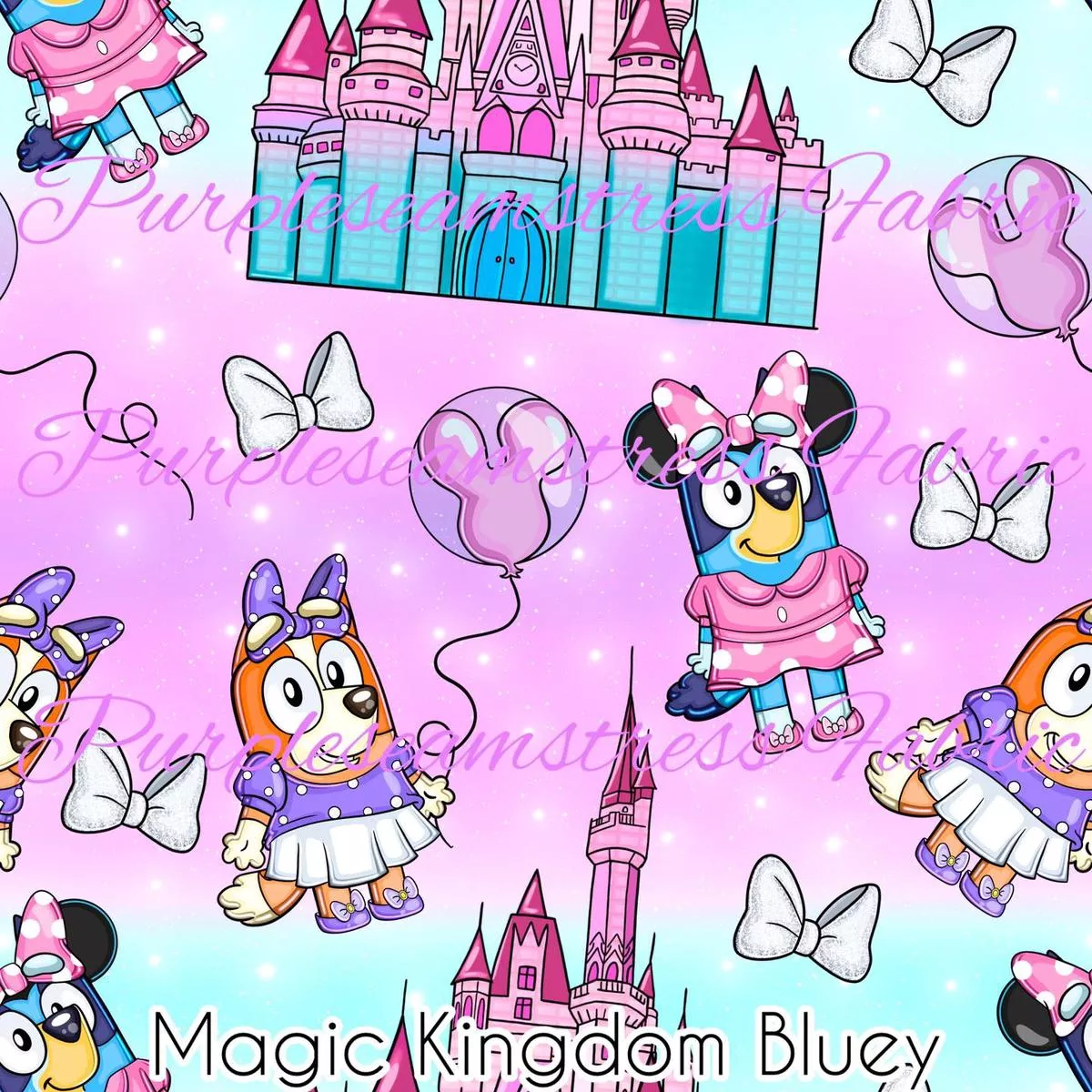 Ombre Magic Kingdom BlueyFabric