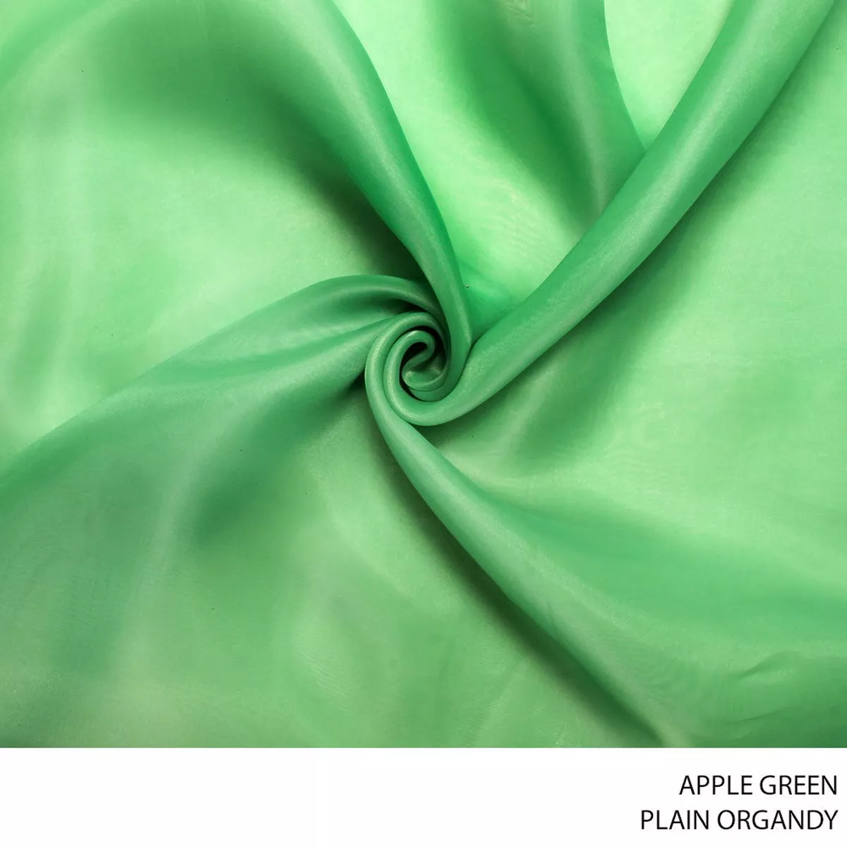 ORGANDY PLAIN FABRIC APPLE GREEN