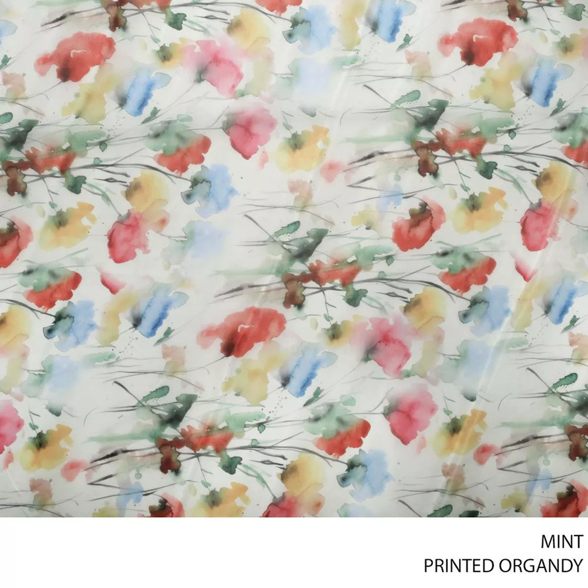 ORGANDY PRINTED FABRIC 150CM MINT