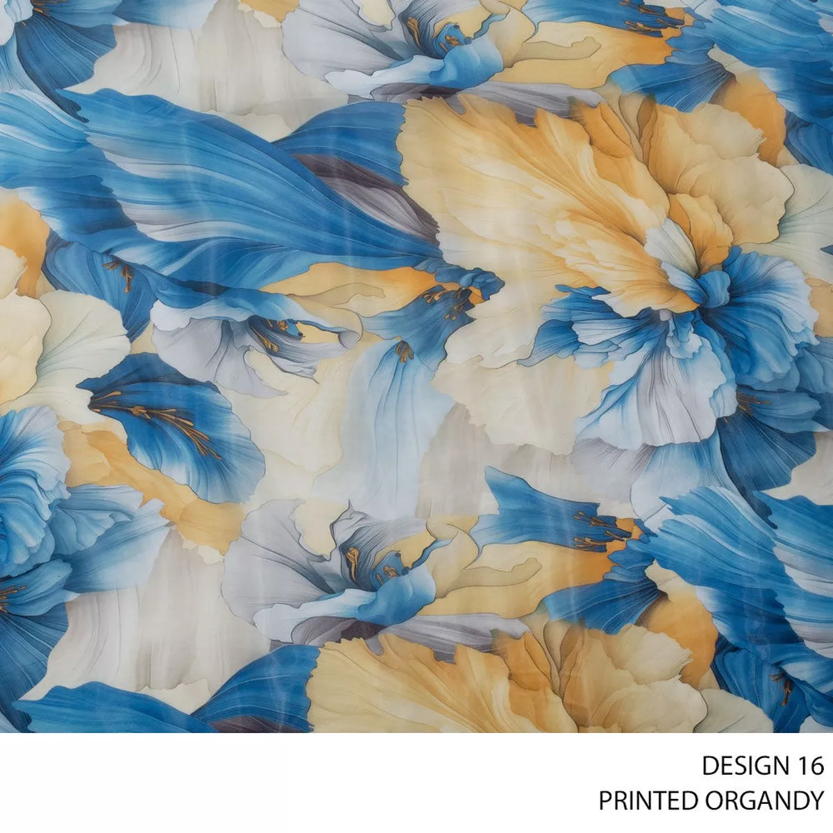 ORGANDY PRINTED FABRIC ROYAL ROLL ROLL 002