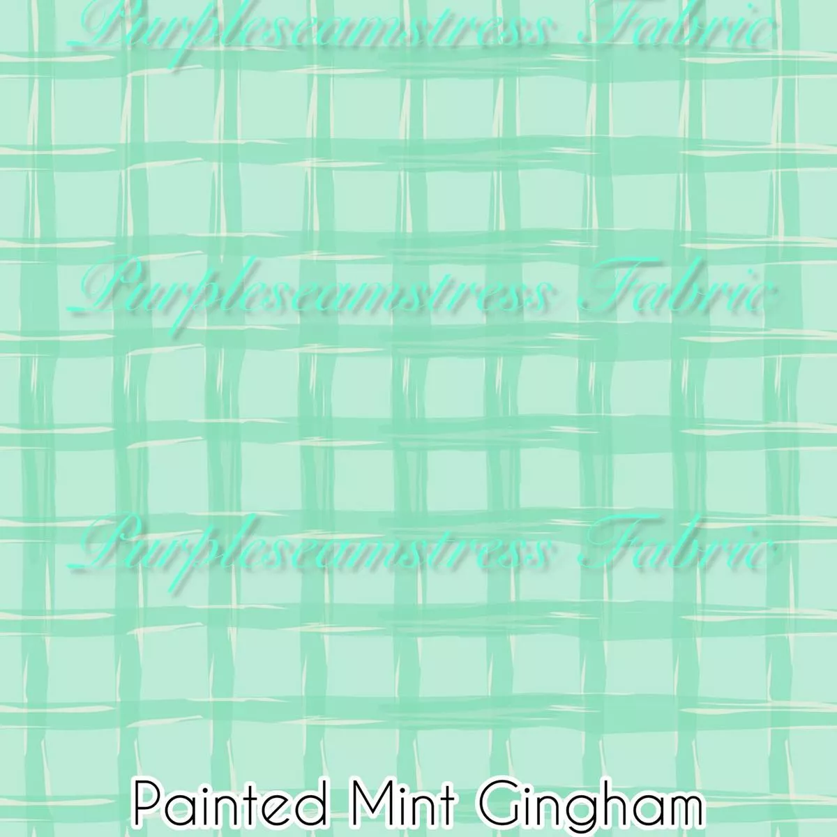 Painted Mint GinghamFabric