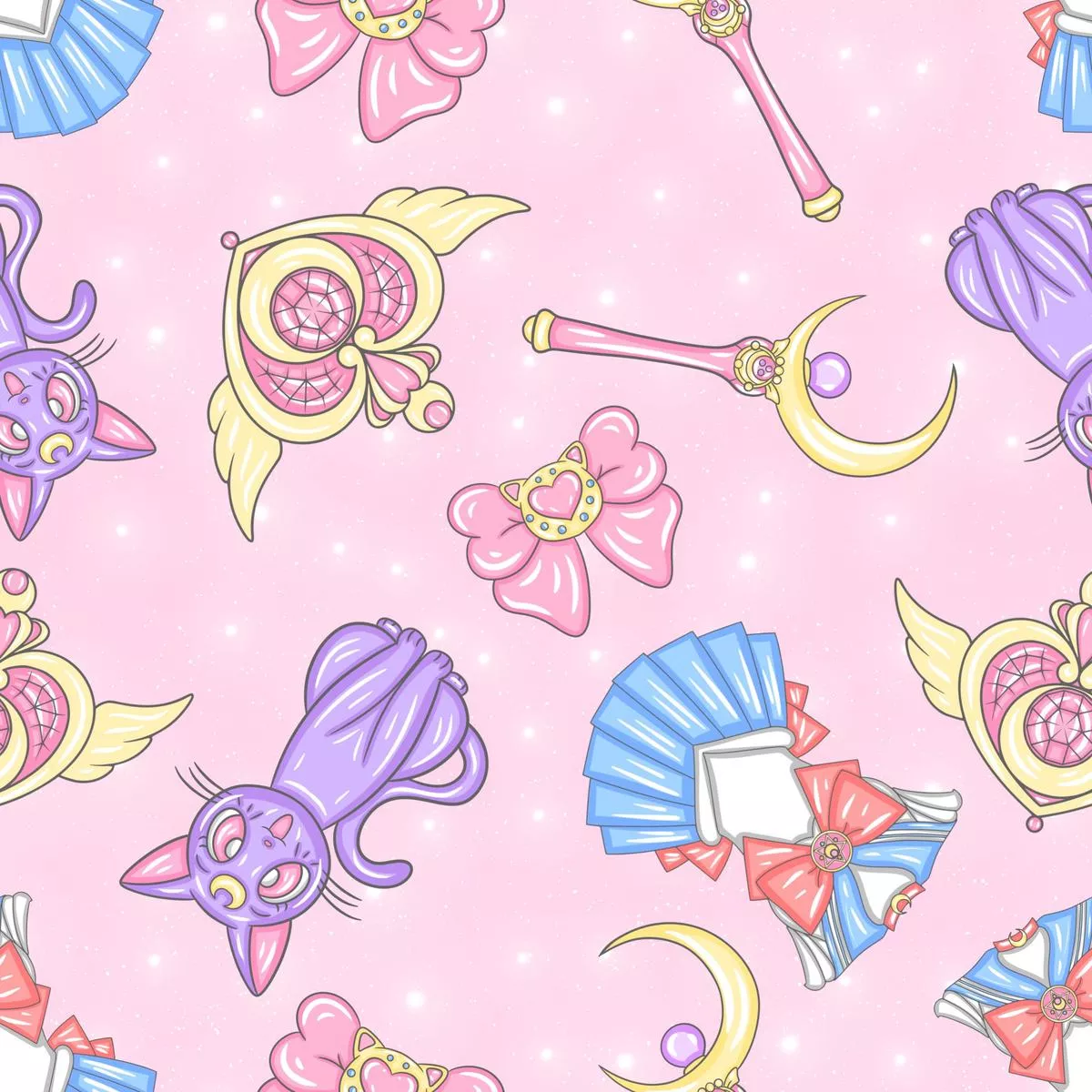 Pale Pink Sailor MoonFabric