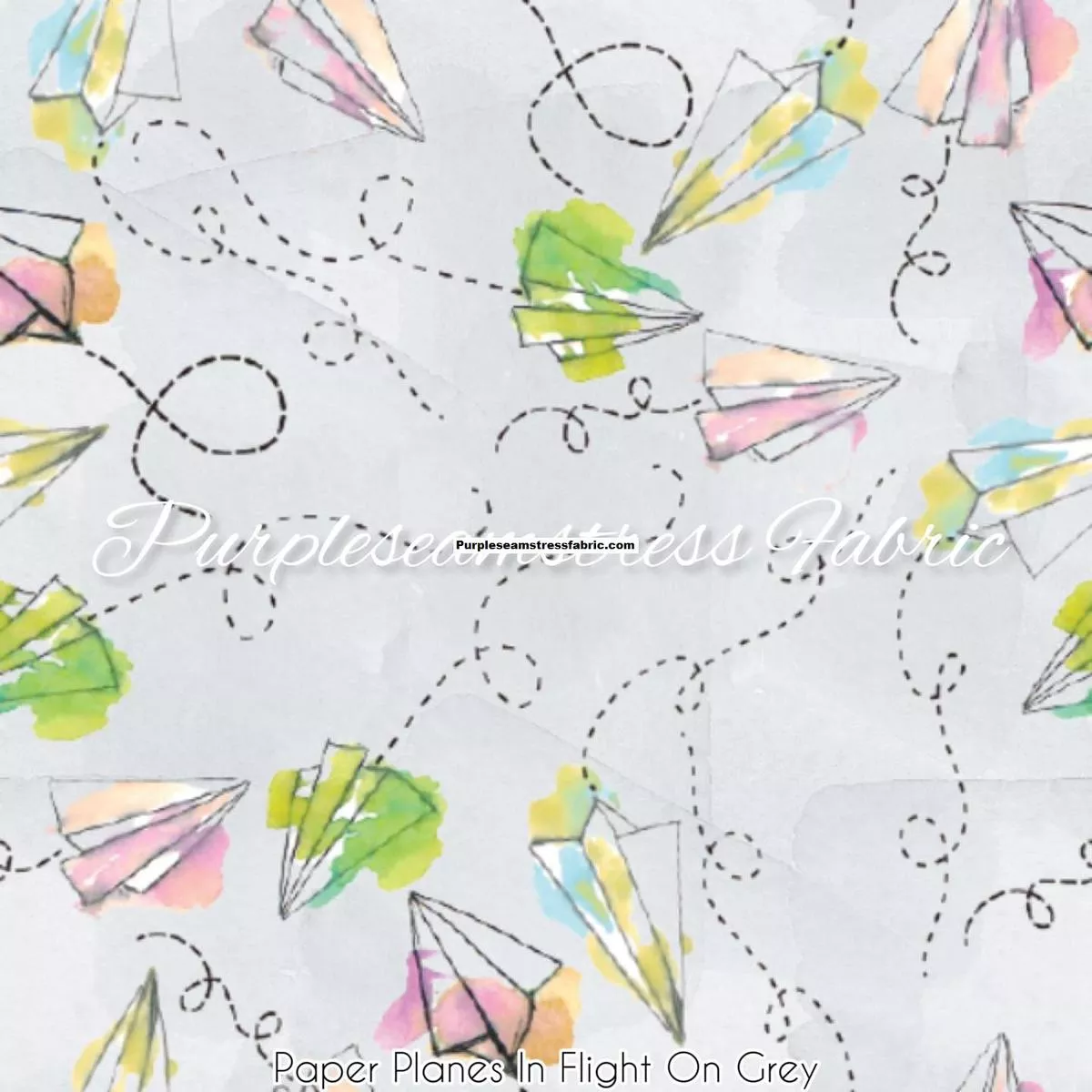 Paper Planes In Flight On GreyF…