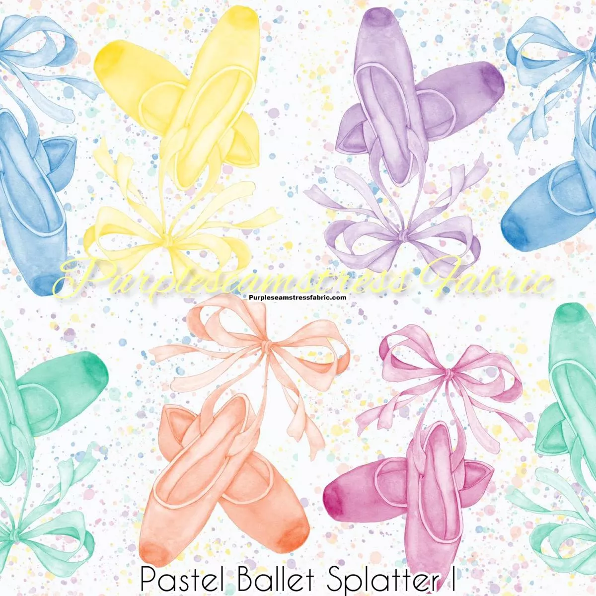 Pastel Ballet SplatterFabric