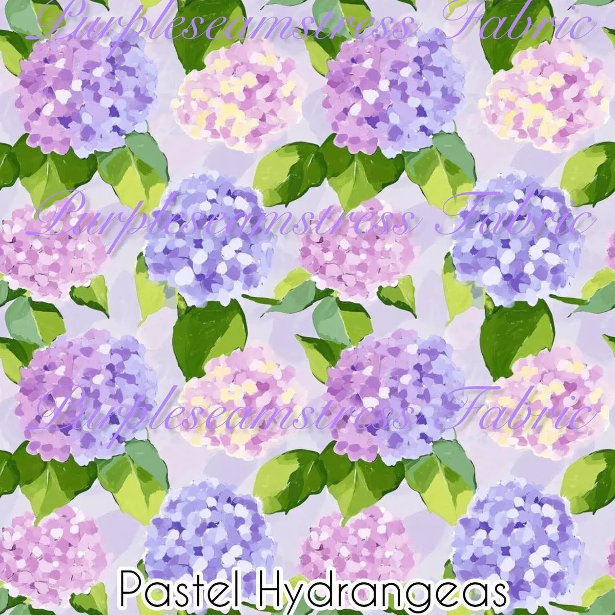 Pastel HydrangeasFabric