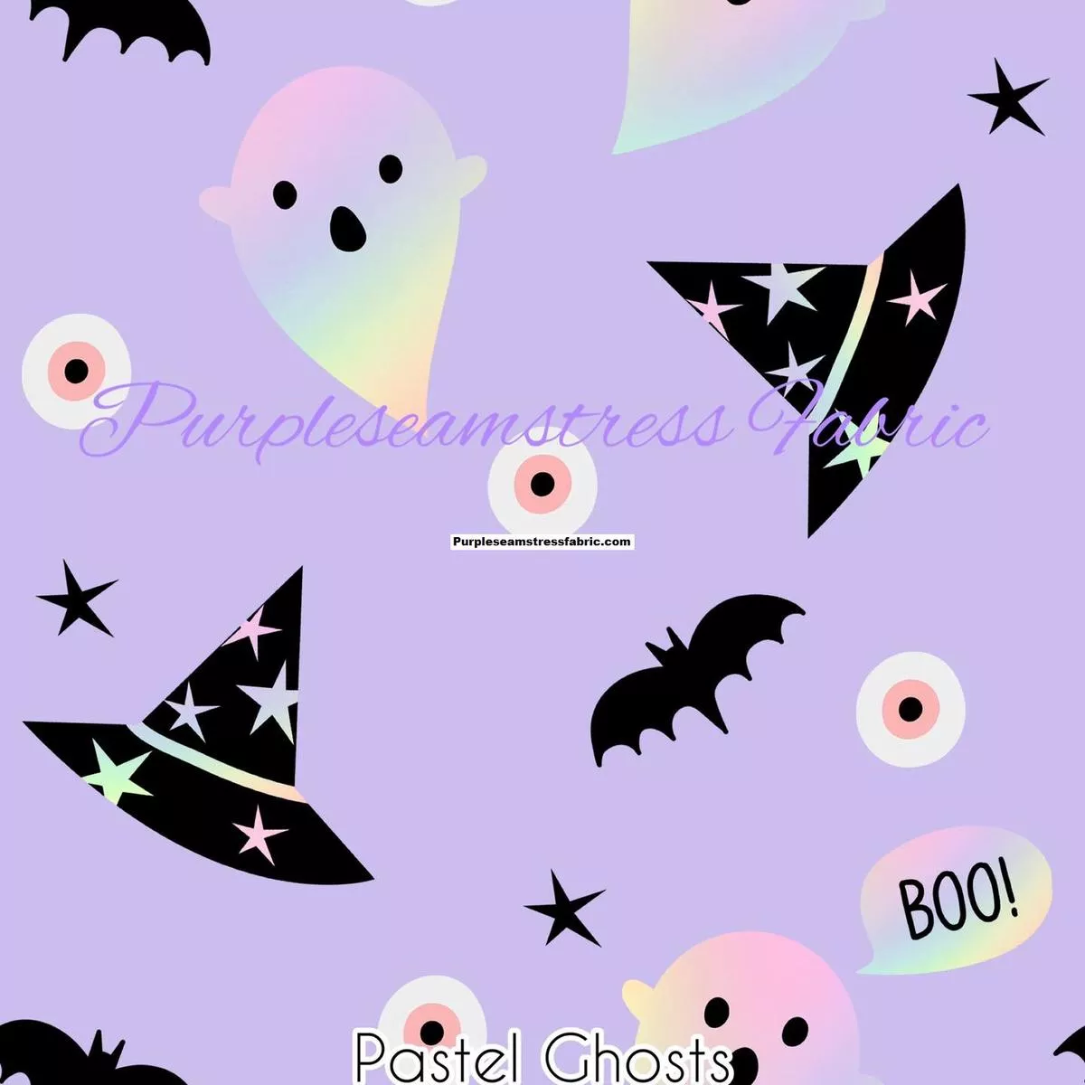 Pastel Lavender Ghosts & Bats …