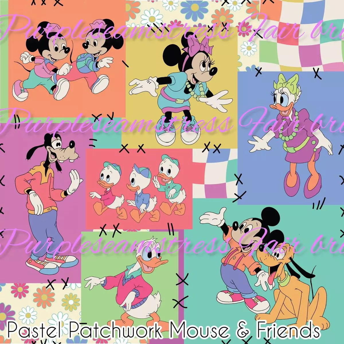 Pastel Patchwork Mouse & Friends &#…