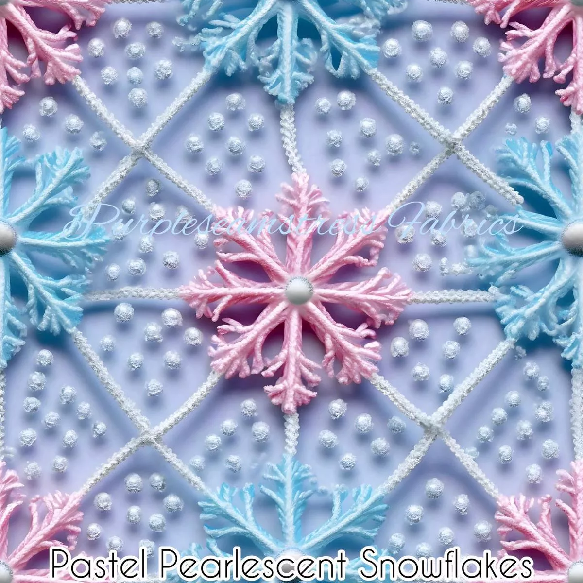 Pastel Pearlescent SnowflakesFa…