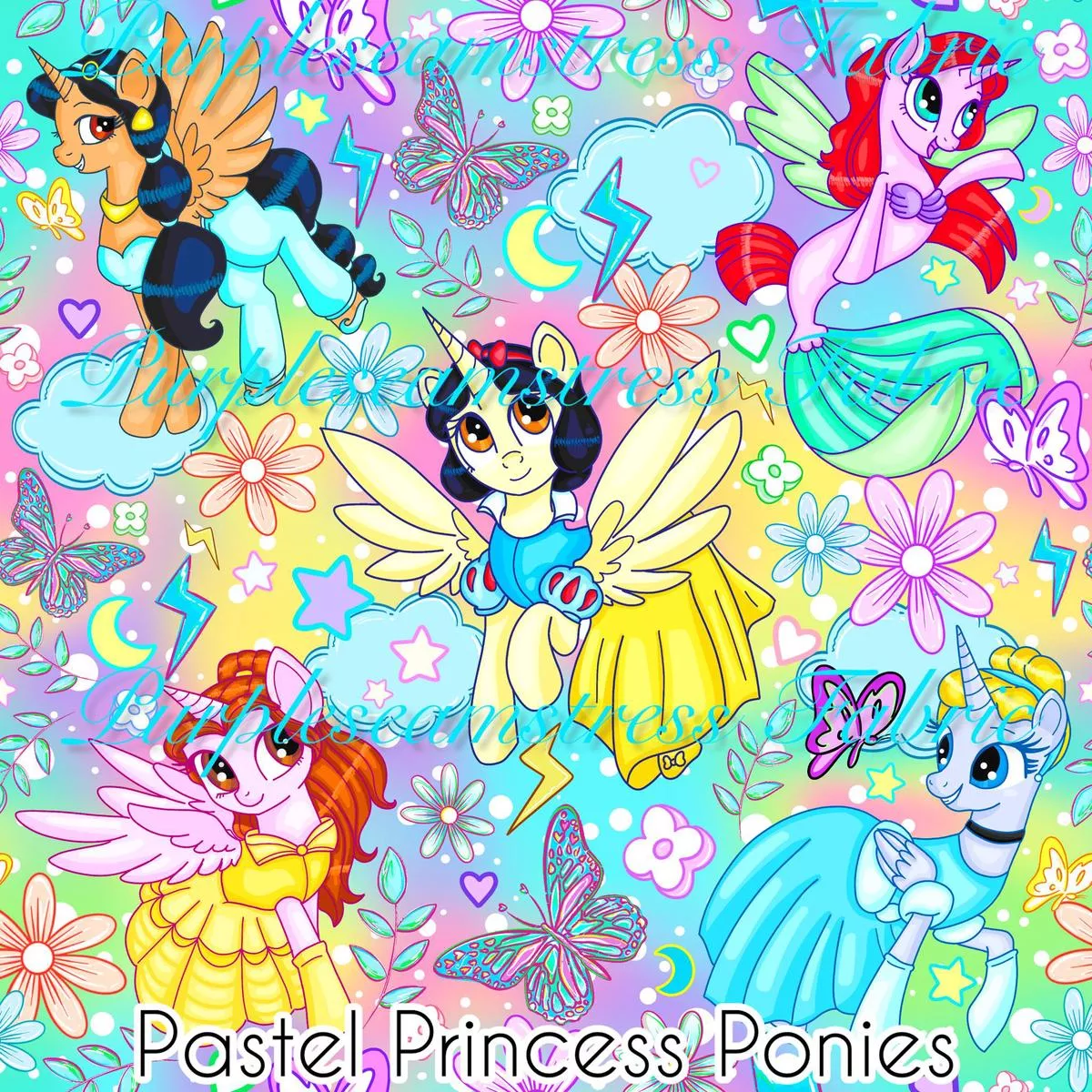 Pastel Princess PoniesFabric