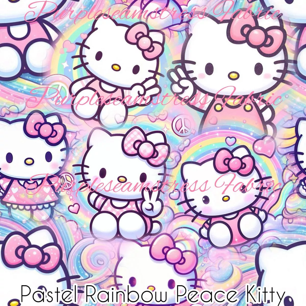 Pastel Rainbow Peace KittyFabri…