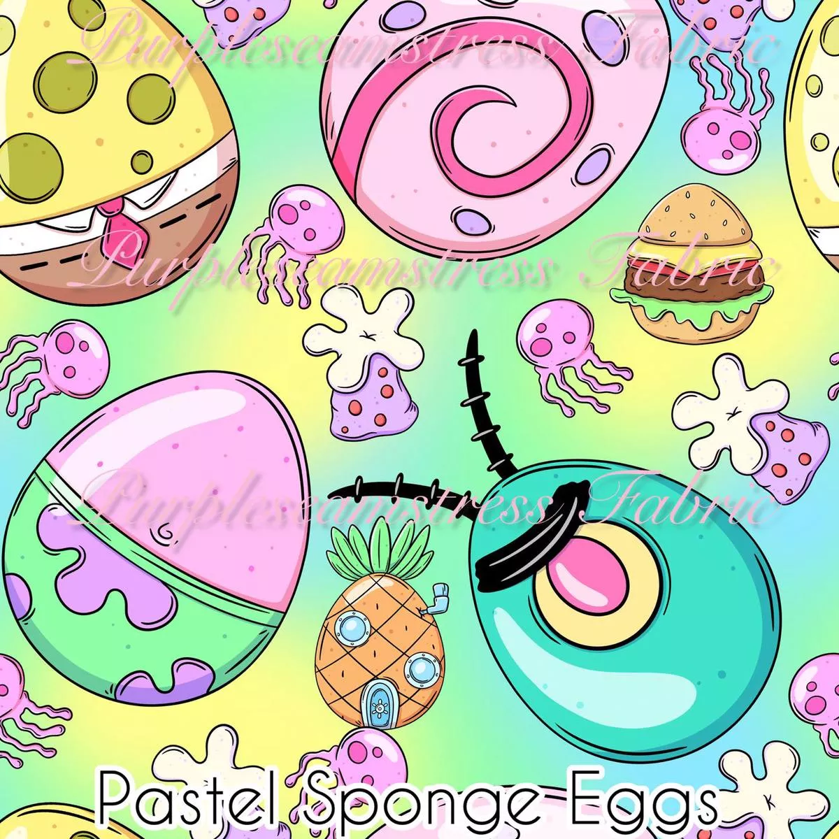 Pastel Sponge EggsFabric