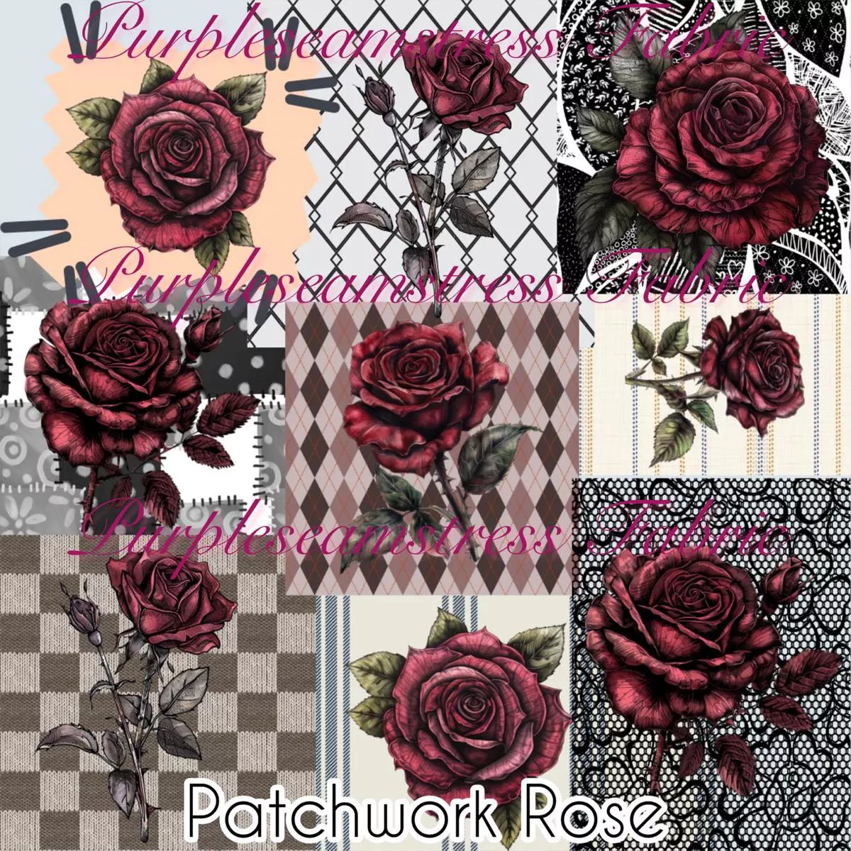 Patchwork RoseFabric