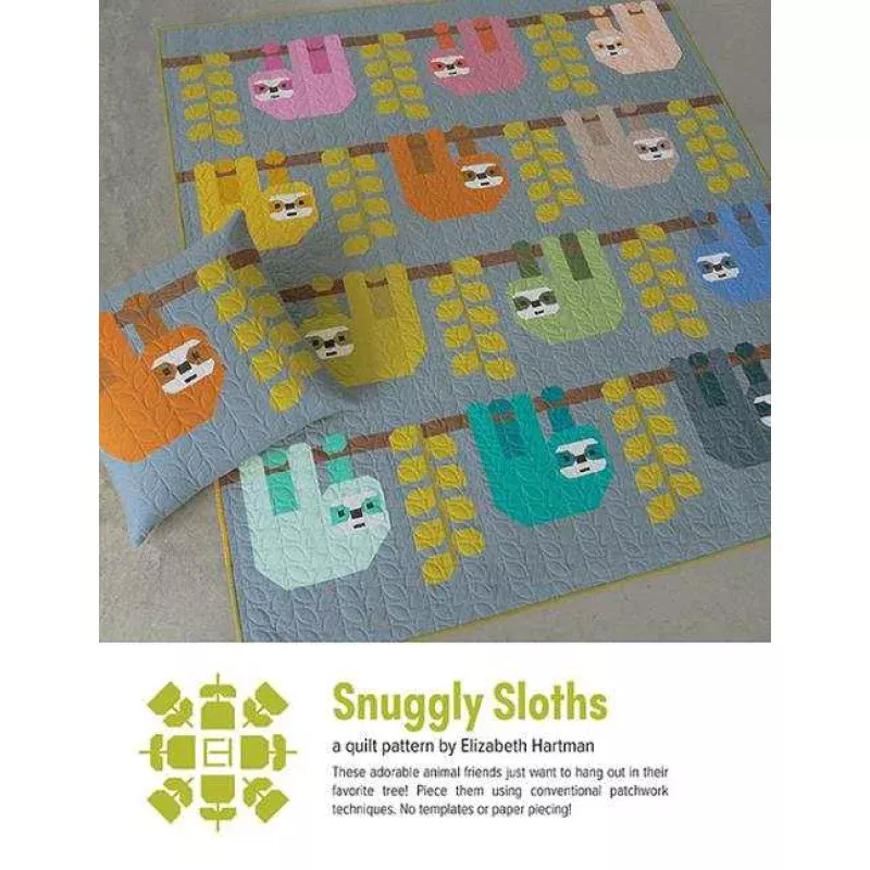 PATTERN: Snuggly Sloths Quilt Pattern by Elizabeth Hartman (Printed Pattern)