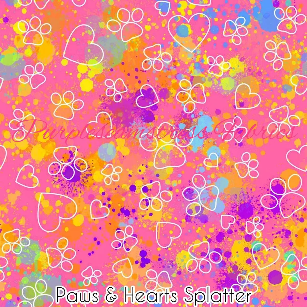 Paws & Hearts SplatterFabr…