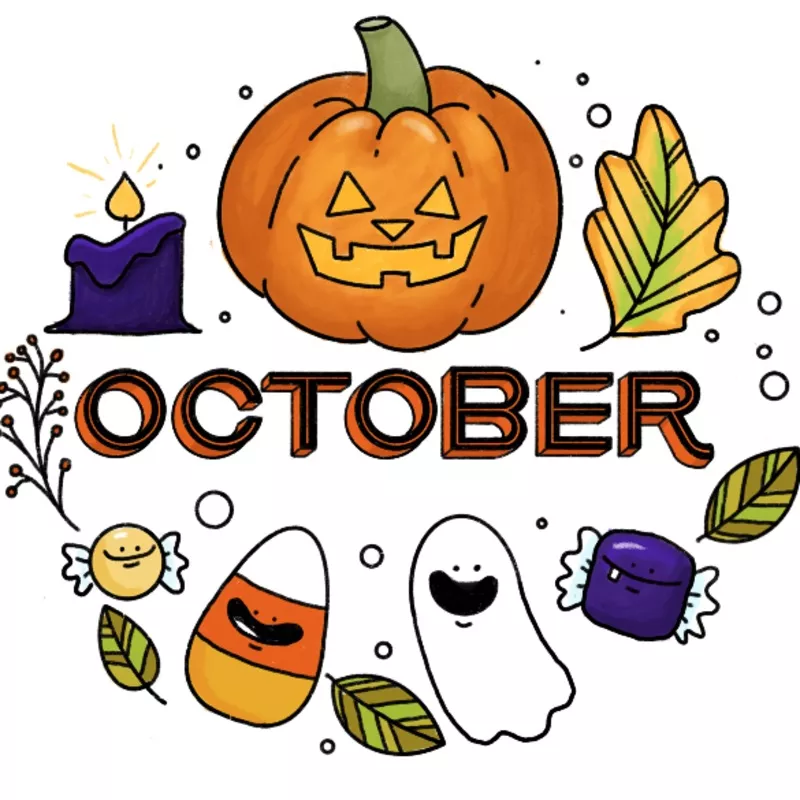 PDF EMBROIDERY PATTERN – October by Sarah Beth Timmons