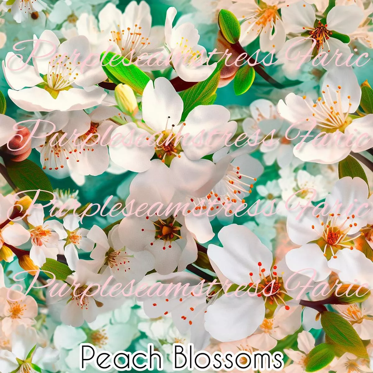 Peach BlossomsFabric