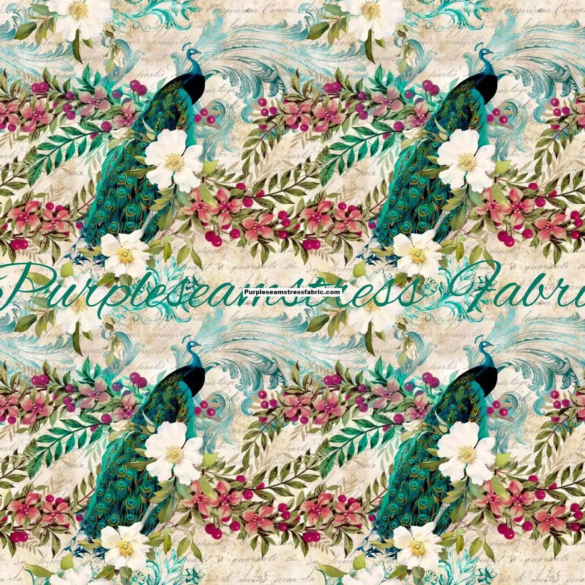 Peacock VinesFabric