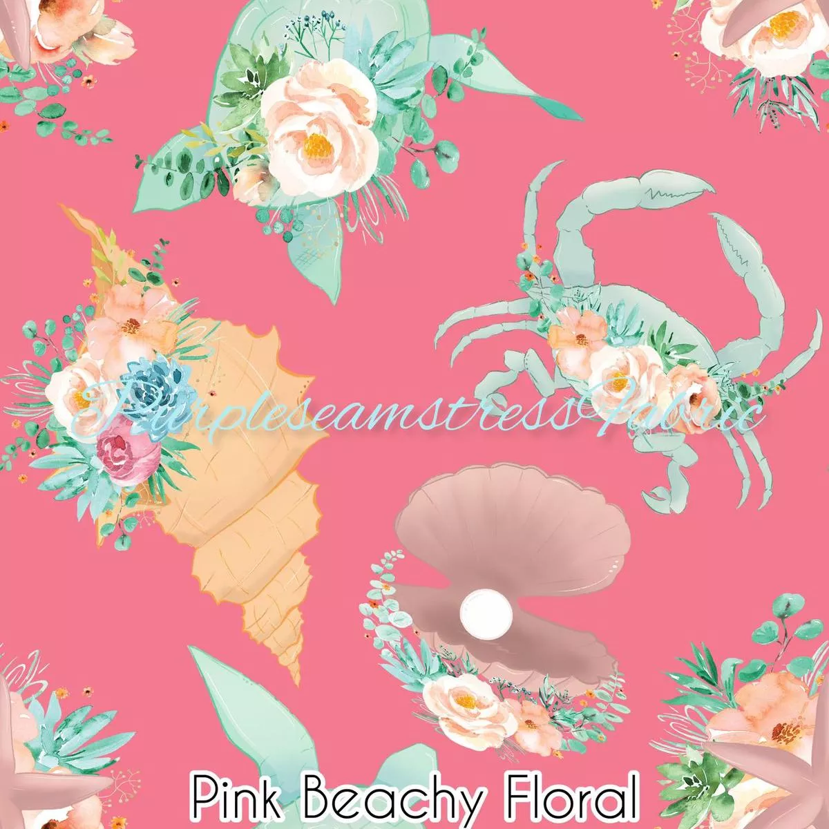Pink Beachy FloralFabric