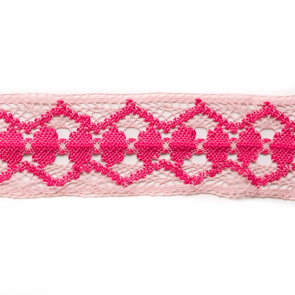 Pink Crochet Trim – 3.5″
