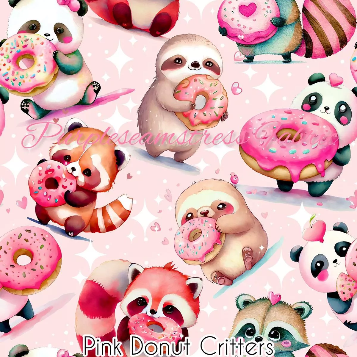 Pink Donut CrittersFabric