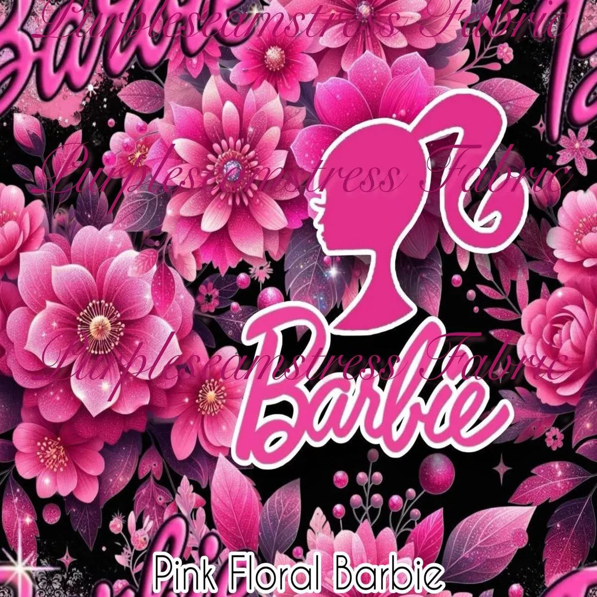 Pink Floral BarbieFabric