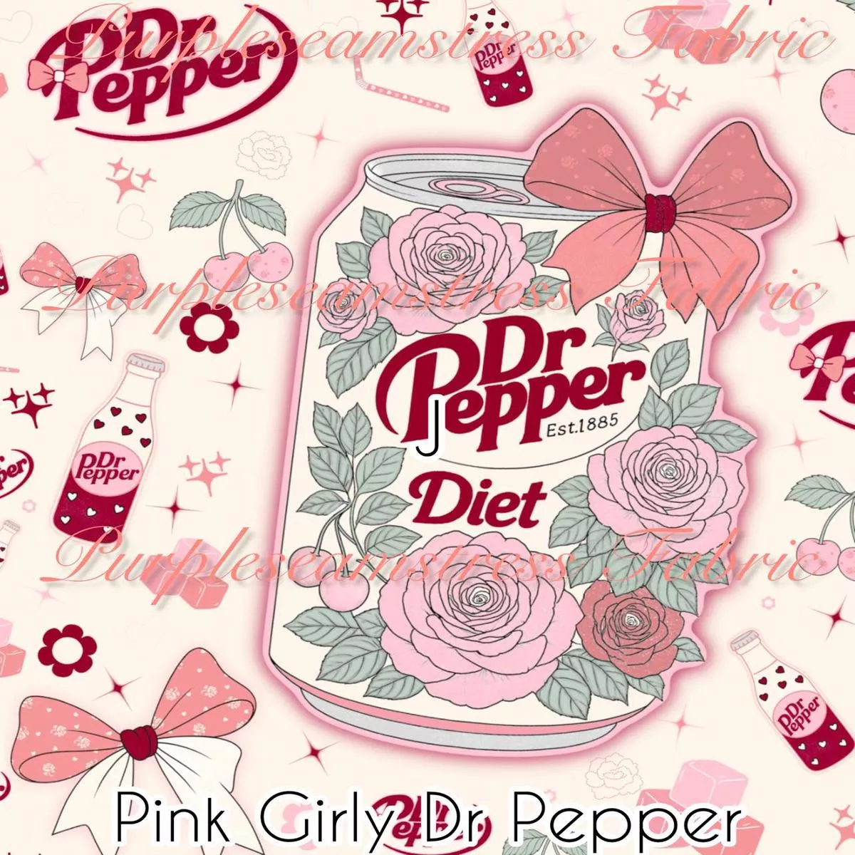 Pink Girly Dr PepperFabric