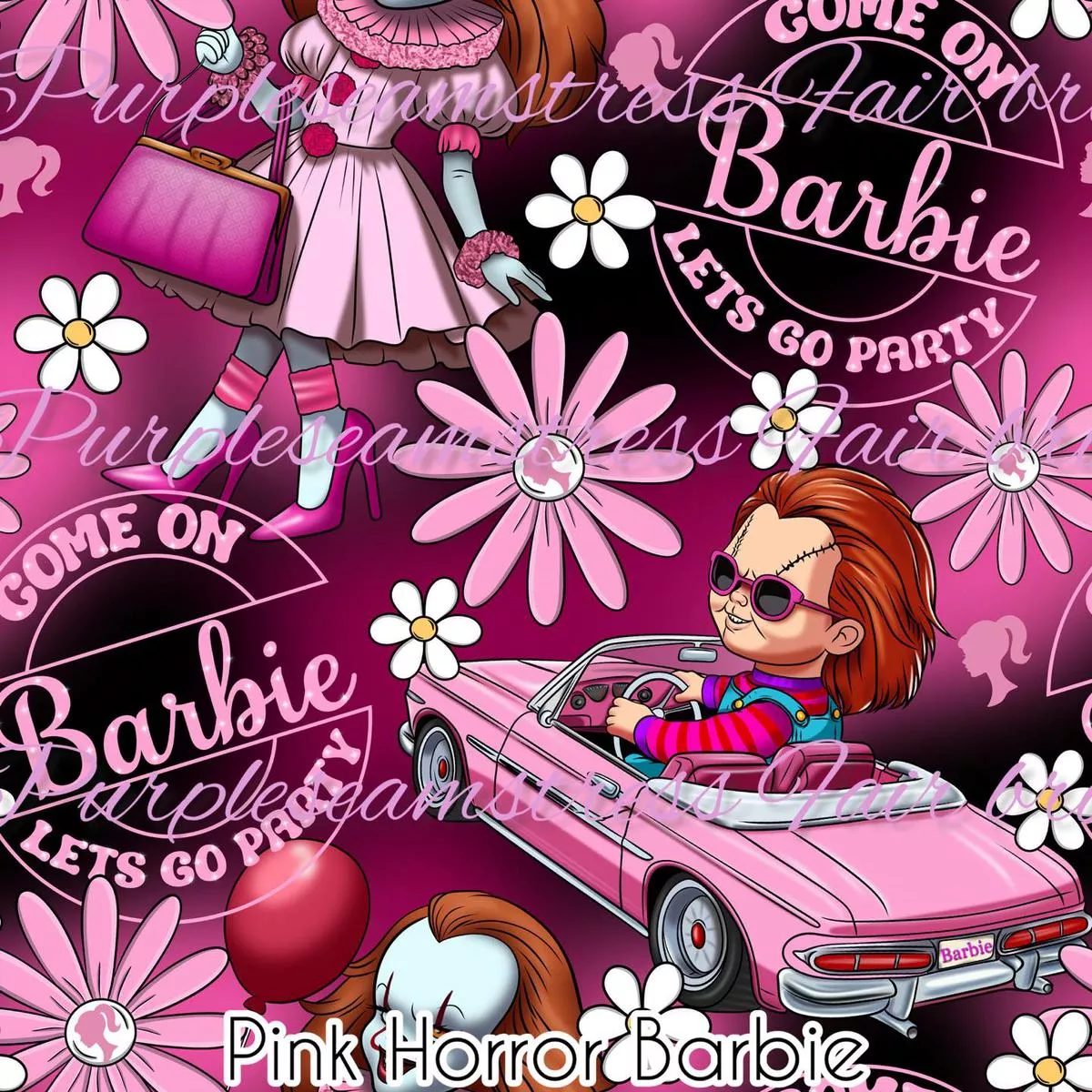 Pink Horror BarbieFabric