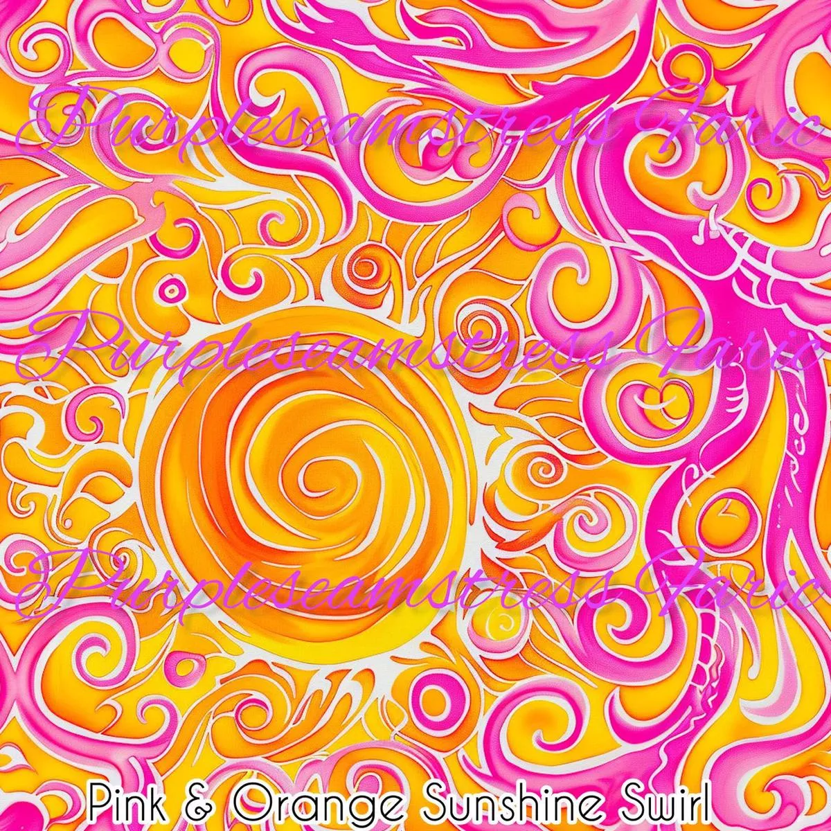 Pink & Orange Sunshine Swirl …
