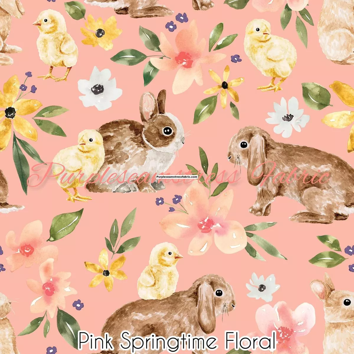 Pink Springtime FloralFabric