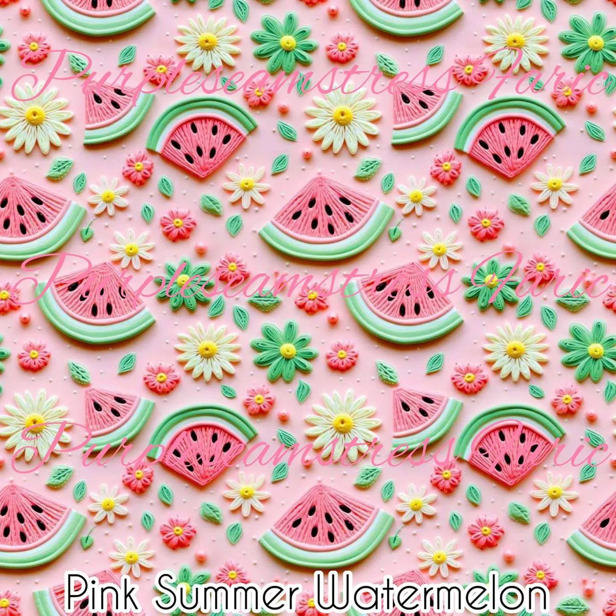 Pink Summer WatermelonFabric