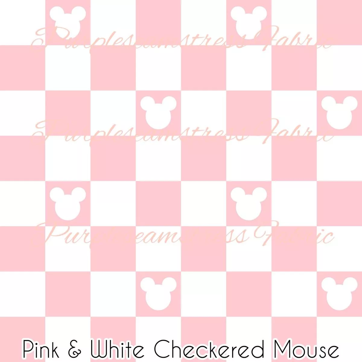 Pink & White Checkered Mouse …