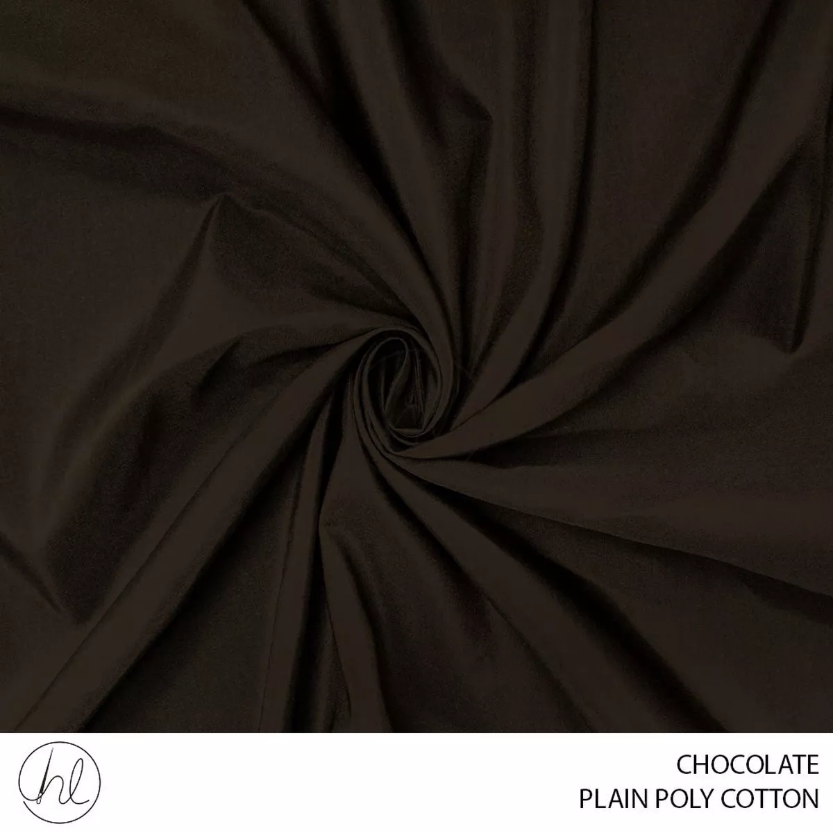 PLAIN POLY COTTON 112CM CHOCOLATE