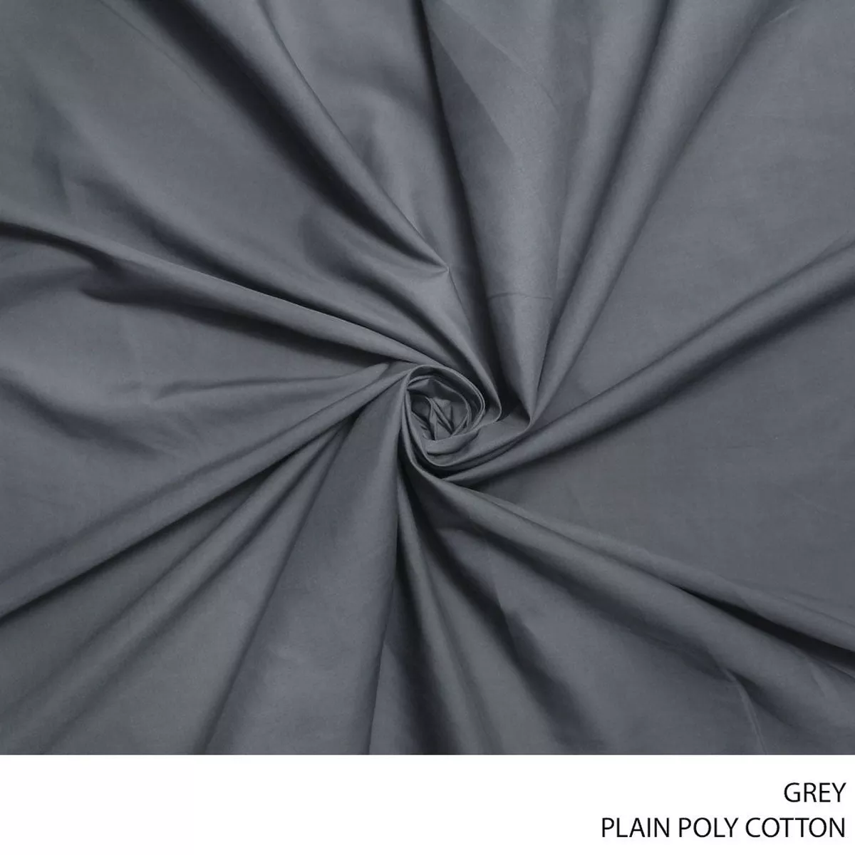 PLAIN POLY COTTON 112CM GREY