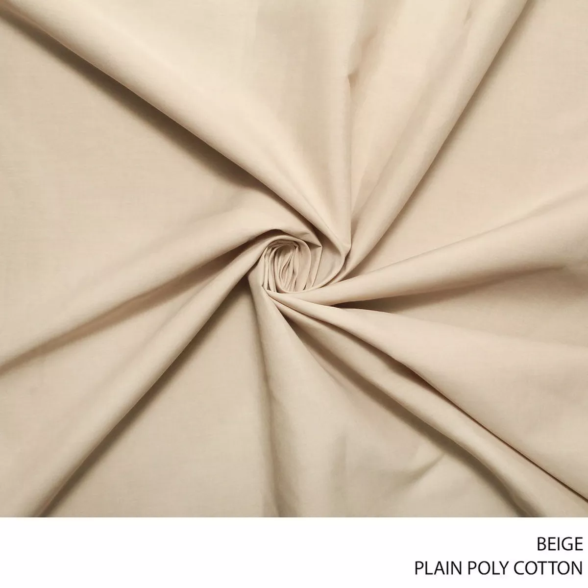 PLAIN POLY COTTON FABRIC 112CM BEIGE