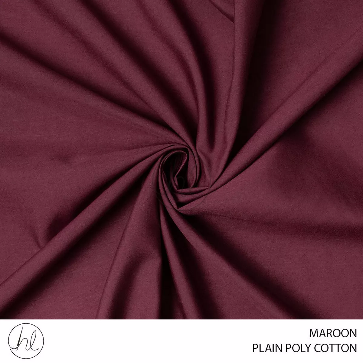 PLAIN POLY COTTON FABRIC 112CM MAROON