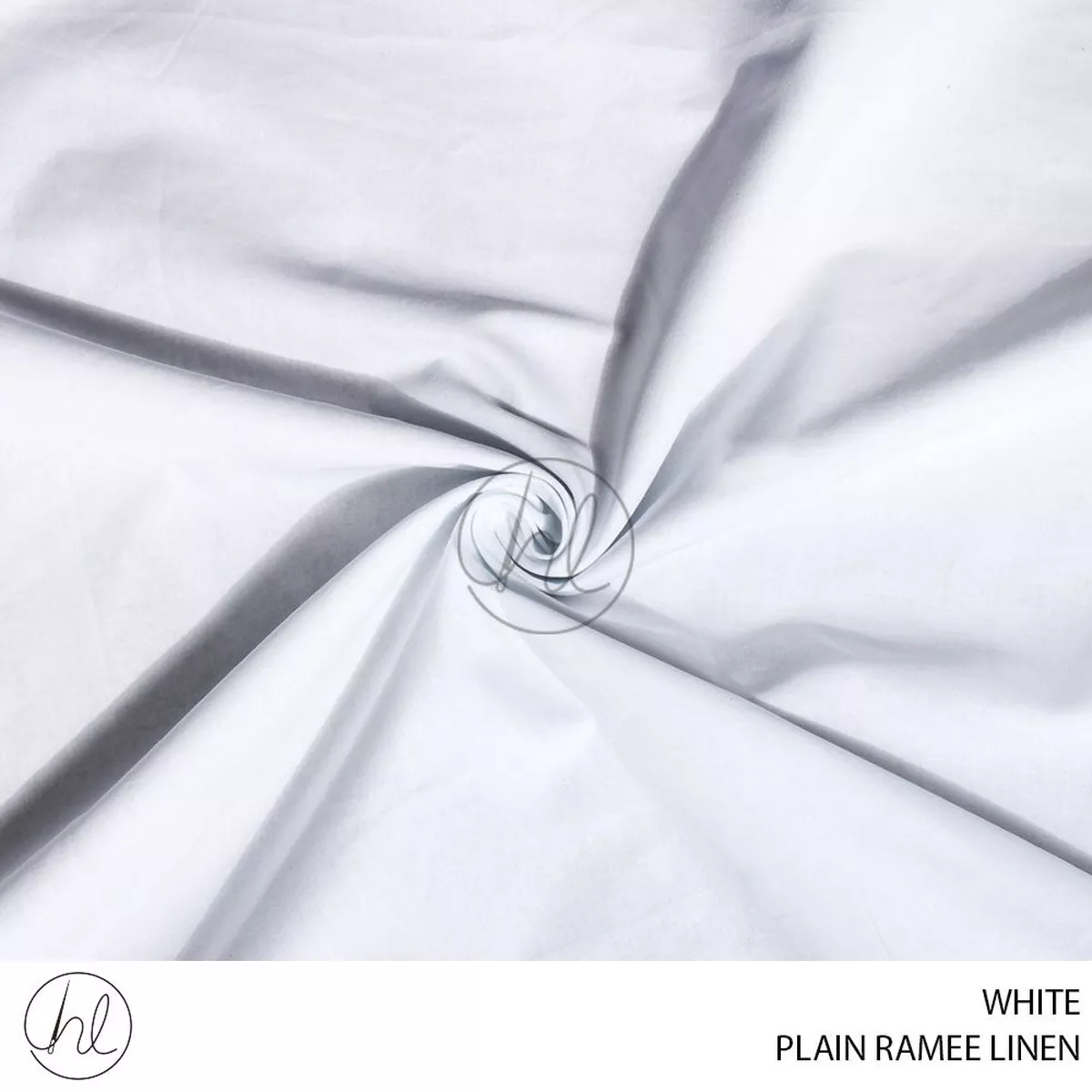 PLAIN RAMEE FABRIC LINEN WHITE 150CM PER M