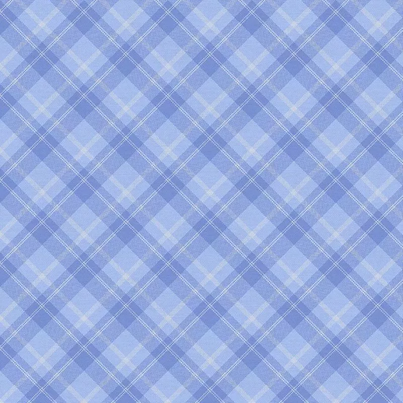 Playful Plaids Periwinkle Fabric Yardage