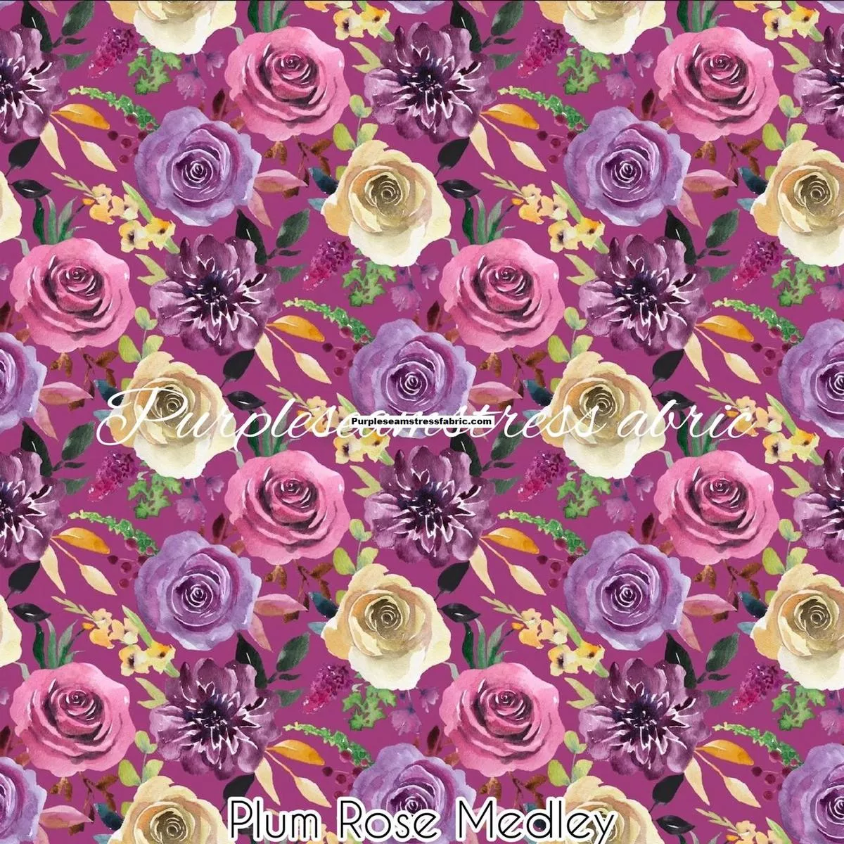 Plum Rose MedleyFabric