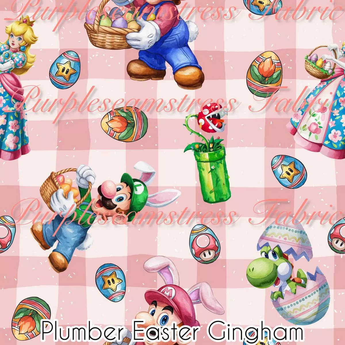 Plumber Easter GinghamFabric