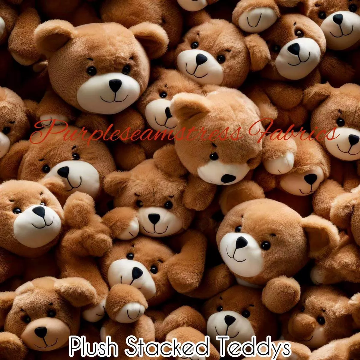 Plush Stacked TeddysFabric