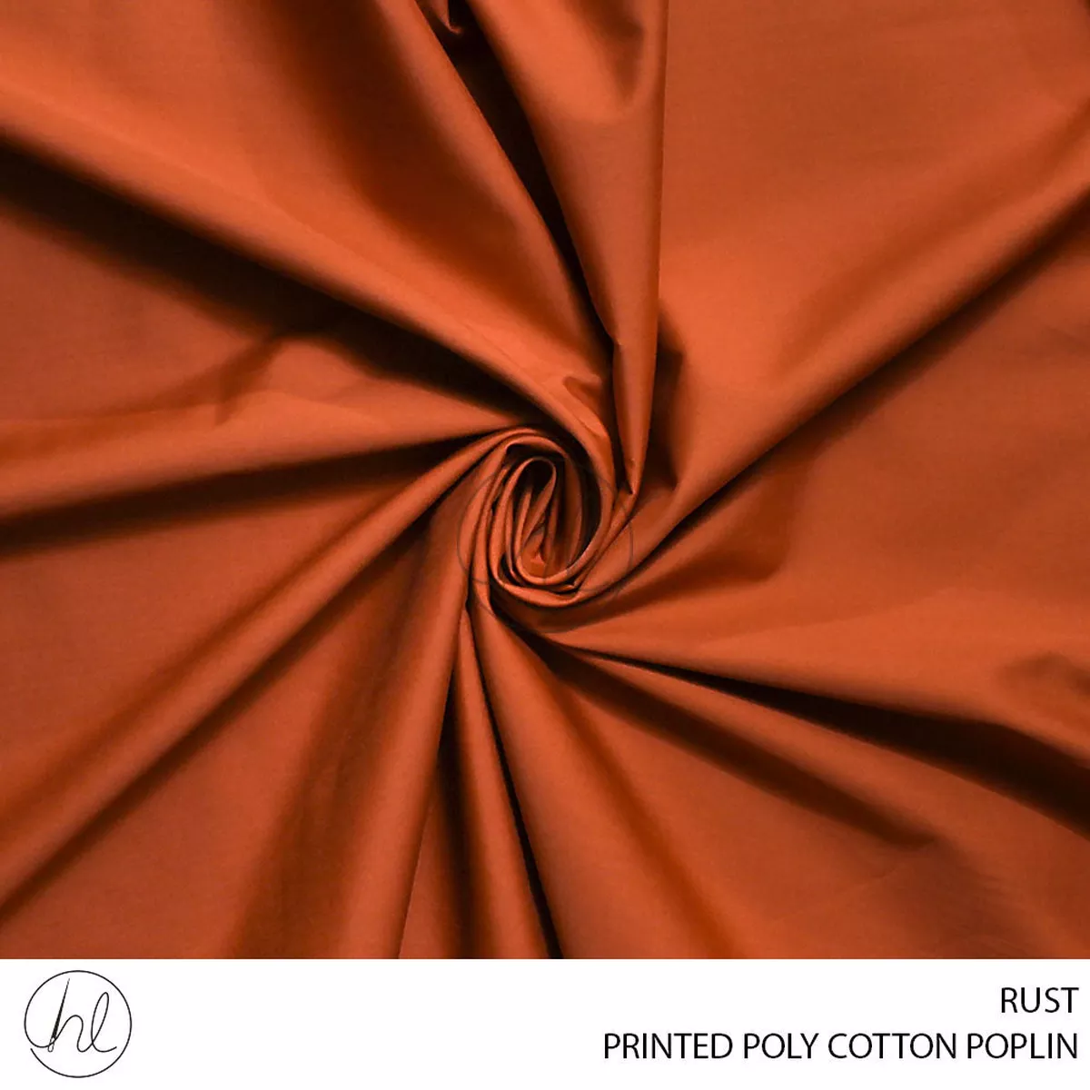 POLY COTTON POPLIN 56 RUST 150CM PER M