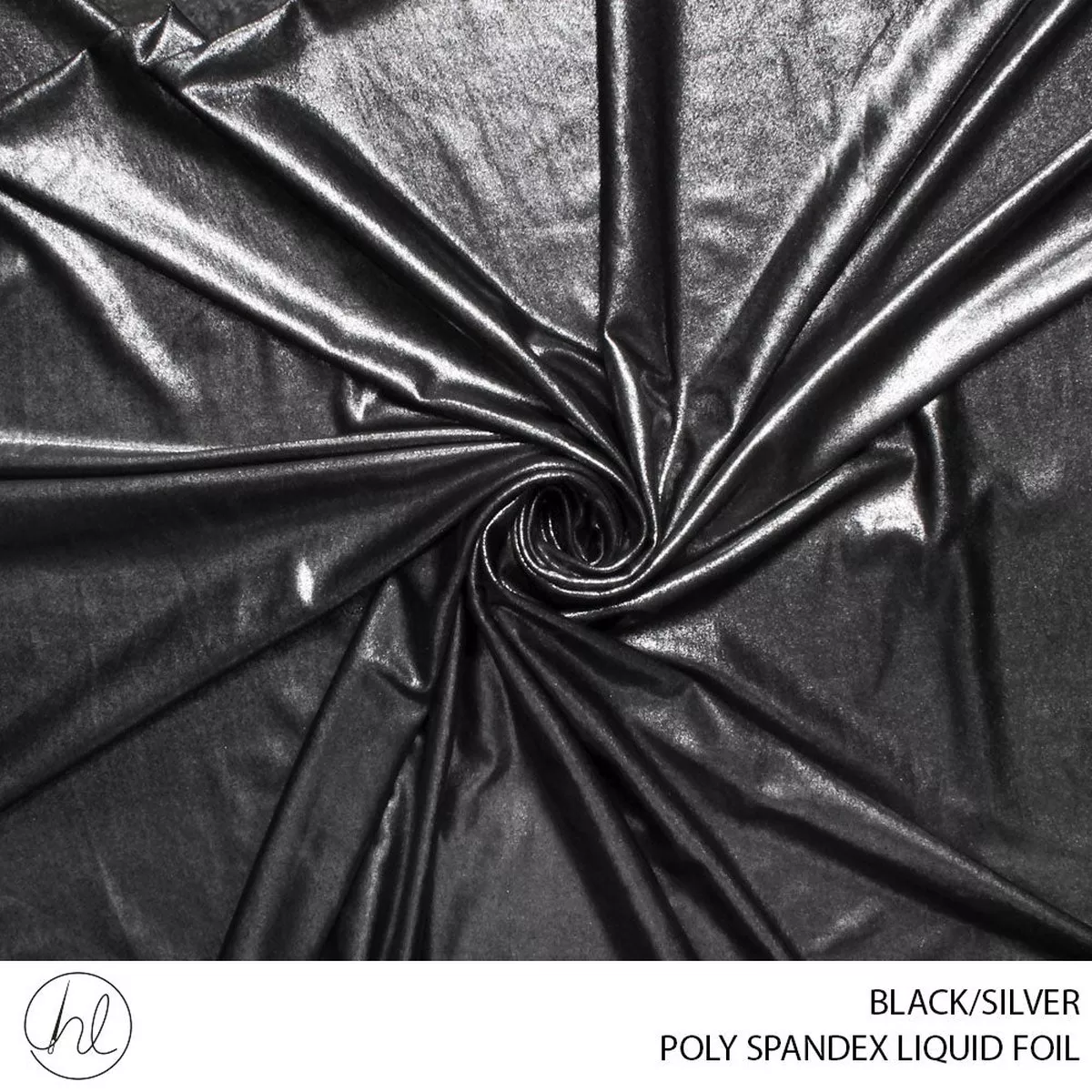 POLY SPAN LIQUID FOIL 51 BLACK/SILVER 150CM PER M