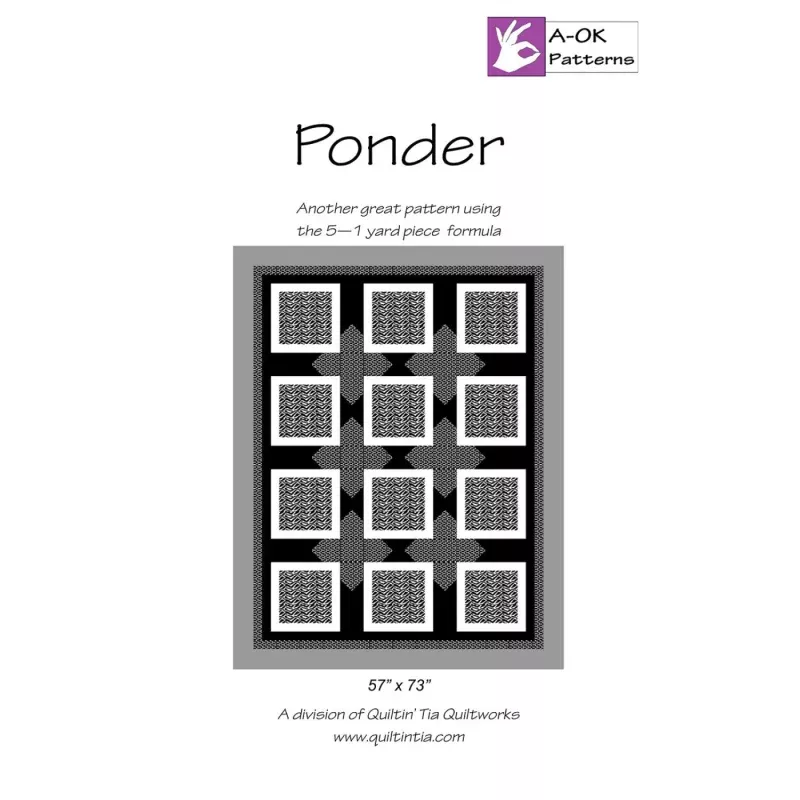 Ponder A-OK 5 Yard Quilt Pattern