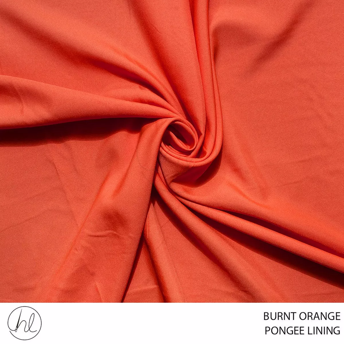 PONGEE LINING PLAIN FABRIC 150CM BURNT ORANGE