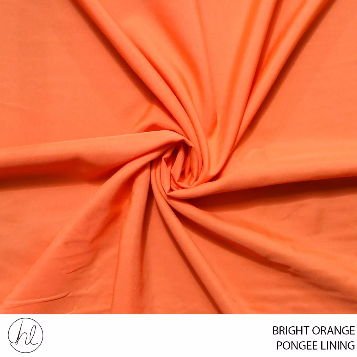 PONGEE LINING SUPREME PLAIN FABRIC 150CM BRIGHT ORANGE